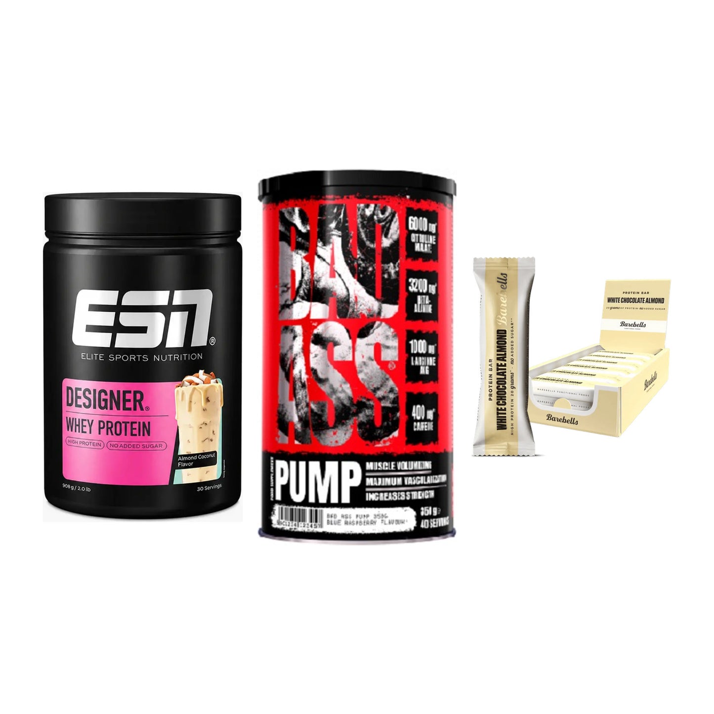 Home-Gym-Starter: ESN Designer + BAD ASS Pump + 5× Barebells – alle enthaltenen Artikel