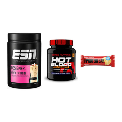 Home-Gym-Starter: ESN Designer + Scitec Hot + 5× Body Attack – alle enthaltenen Artikel