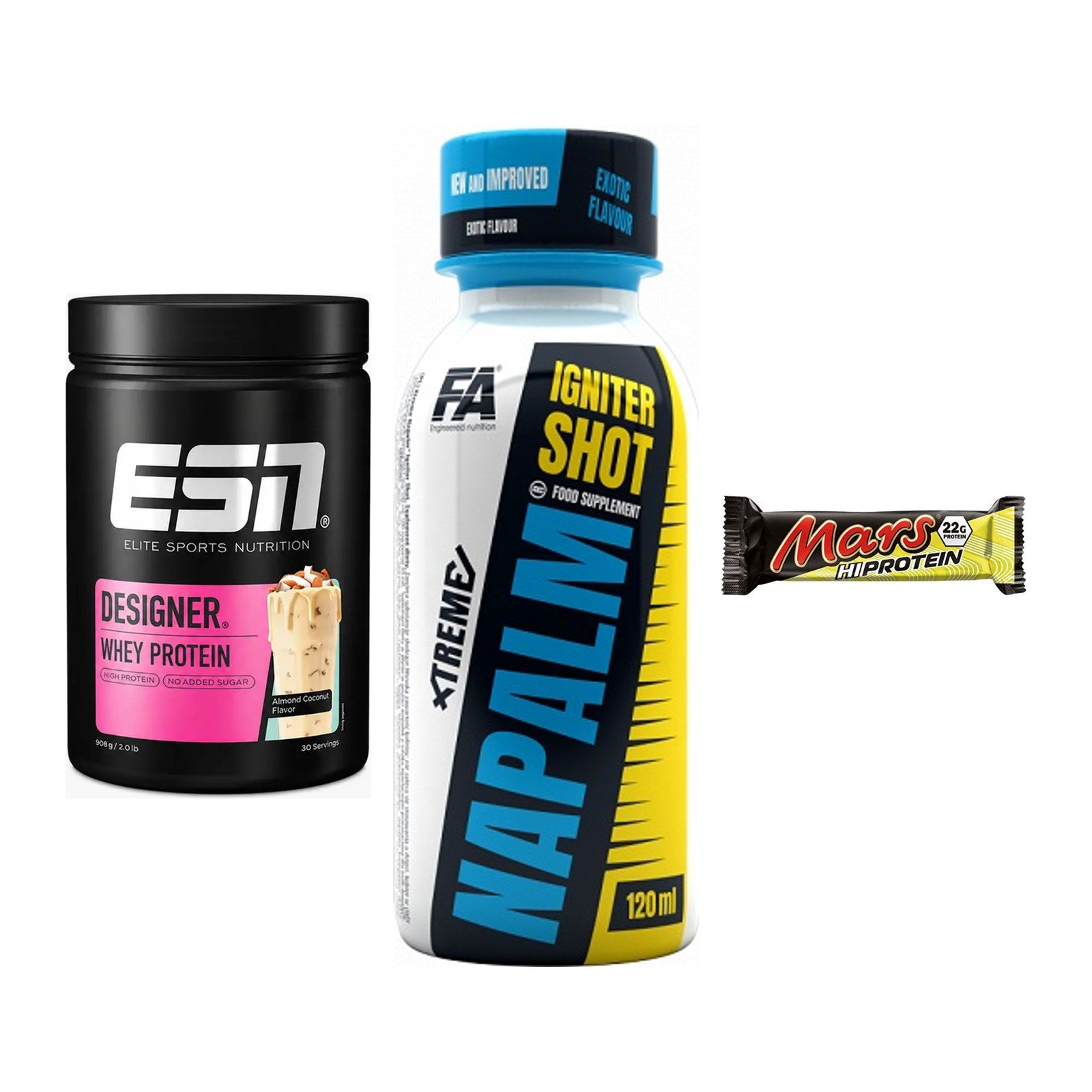 Home-Gym-Starter: ESN Designer + FA Nutrition + 5× Mars High – alle enthaltenen Artikel