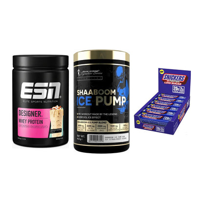 Home-Gym-Starter: ESN Designer + Kevin Levrone + 5× Snickers LOW – alle enthaltenen Artikel