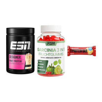 Home-Gym-Starter: ESN Designer + FGN Garcinia 60 + 5× Body Attack – alle enthaltenen Artikel