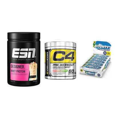 Home-Gym-Starter: ESN Designer + Cellucor C4 + 5× Bounty High – alle enthaltenen Artikel