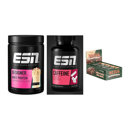 Home-Gym-Starter: ESN Designer + ESN Caffeine + 5× ProFuel Nexus – alle enthaltenen Artikel