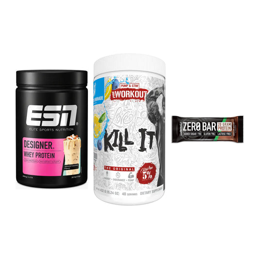 Home-Gym-Starter: ESN Designer + Rich Piana 5% + 5× BioTech Zero – alle enthaltenen Artikel