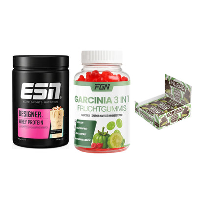Home-Gym-Starter: ESN Designer + FGN Garcinia 60 + 5× INLEAD Wafer – alle enthaltenen Artikel