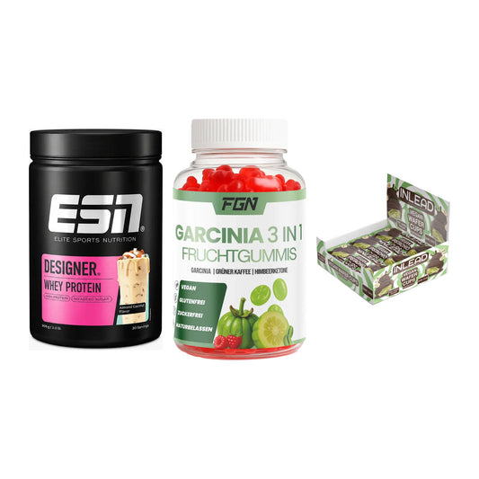 Home-Gym-Starter: ESN Designer + FGN Garcinia 60 + 5× INLEAD Wafer – alle enthaltenen Artikel