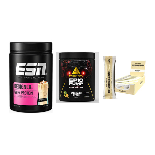 Home-Gym-Starter: ESN Designer + Peak Epic Pump + 5× Barebells – alle enthaltenen Artikel