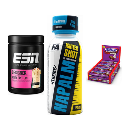 Home-Gym-Starter: ESN Designer + FA Nutrition + 5× Snickers High – alle enthaltenen Artikel