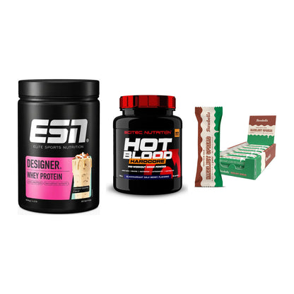 Home-Gym-Starter: ESN Designer + Scitec Hot + 5× Barebells – alle enthaltenen Artikel