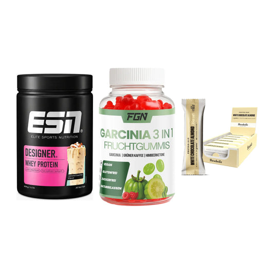 Home-Gym-Starter: ESN Designer + FGN Garcinia 60 + 5× Barebells – alle enthaltenen Artikel