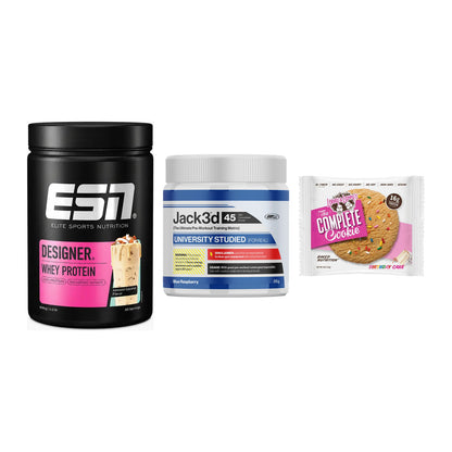 Home-Gym-Starter: ESN Designer + USP Labs Jack3d + 5× Lenny & Larry – alle enthaltenen Artikel