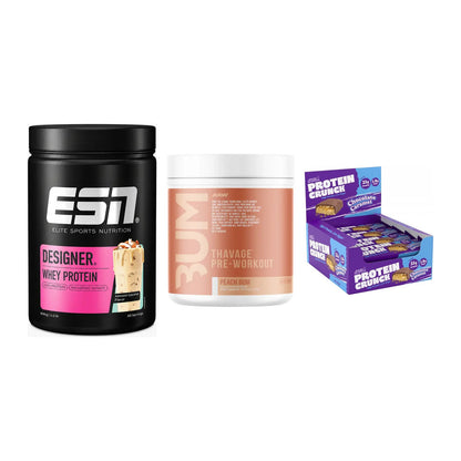 Home-Gym-Starter: ESN Designer + RAW Nutrition + 5× Applied Protein – alle enthaltenen Artikel