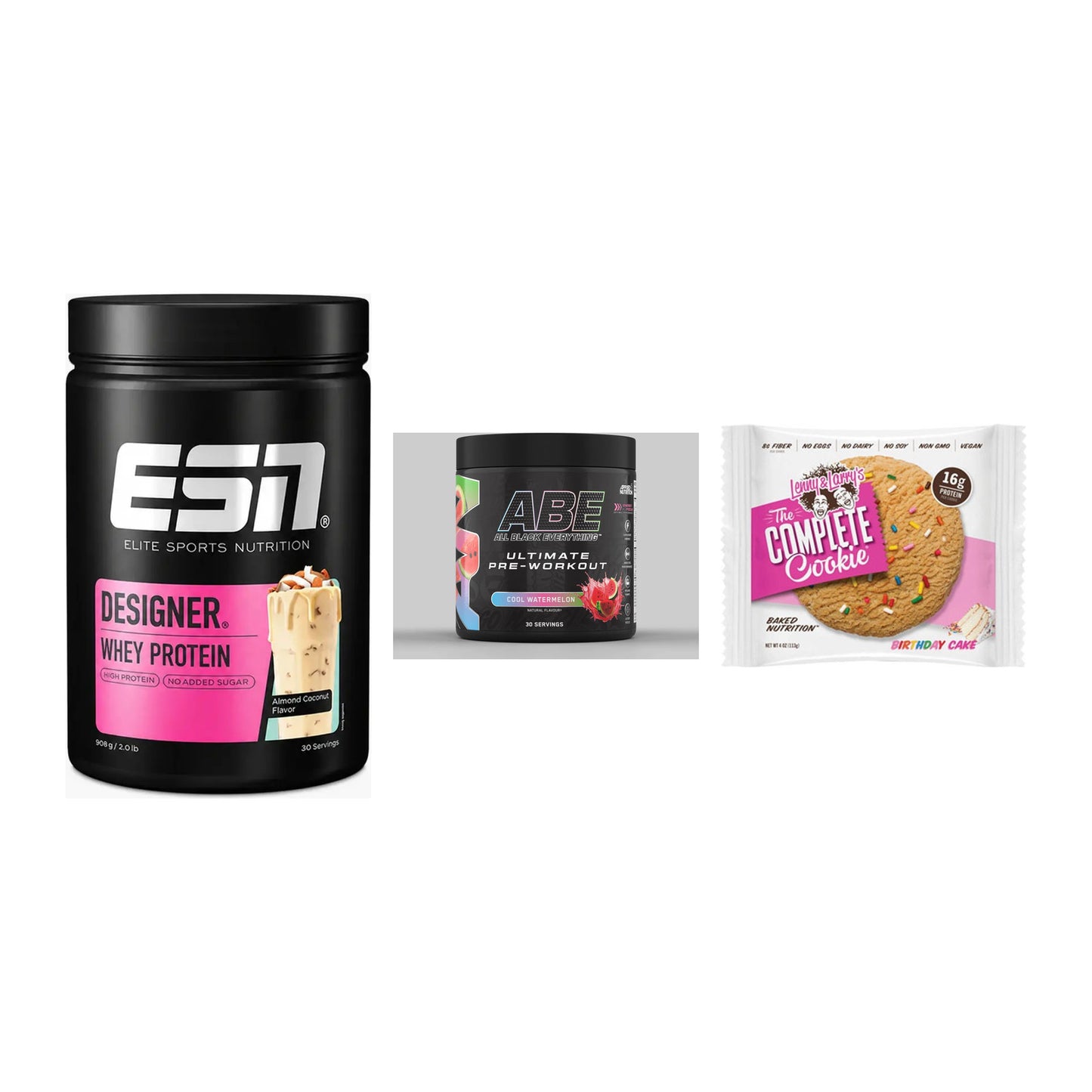 Home-Gym-Starter: ESN Designer + Applied Nutriti + 5× Lenny & Larry – alle enthaltenen Artikel