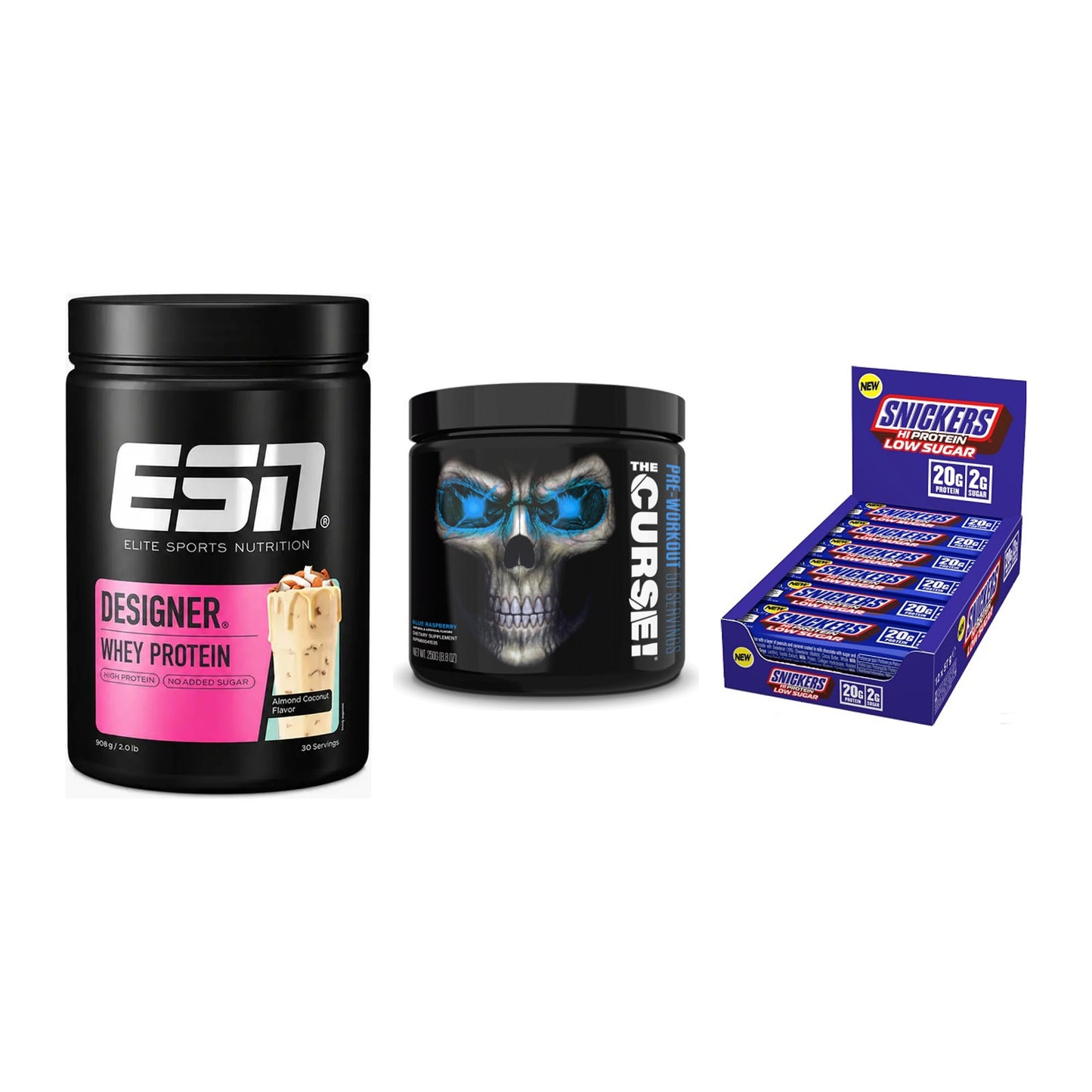 Home-Gym-Starter: ESN Designer + JNX Sports + 5× Snickers LOW – alle enthaltenen Artikel