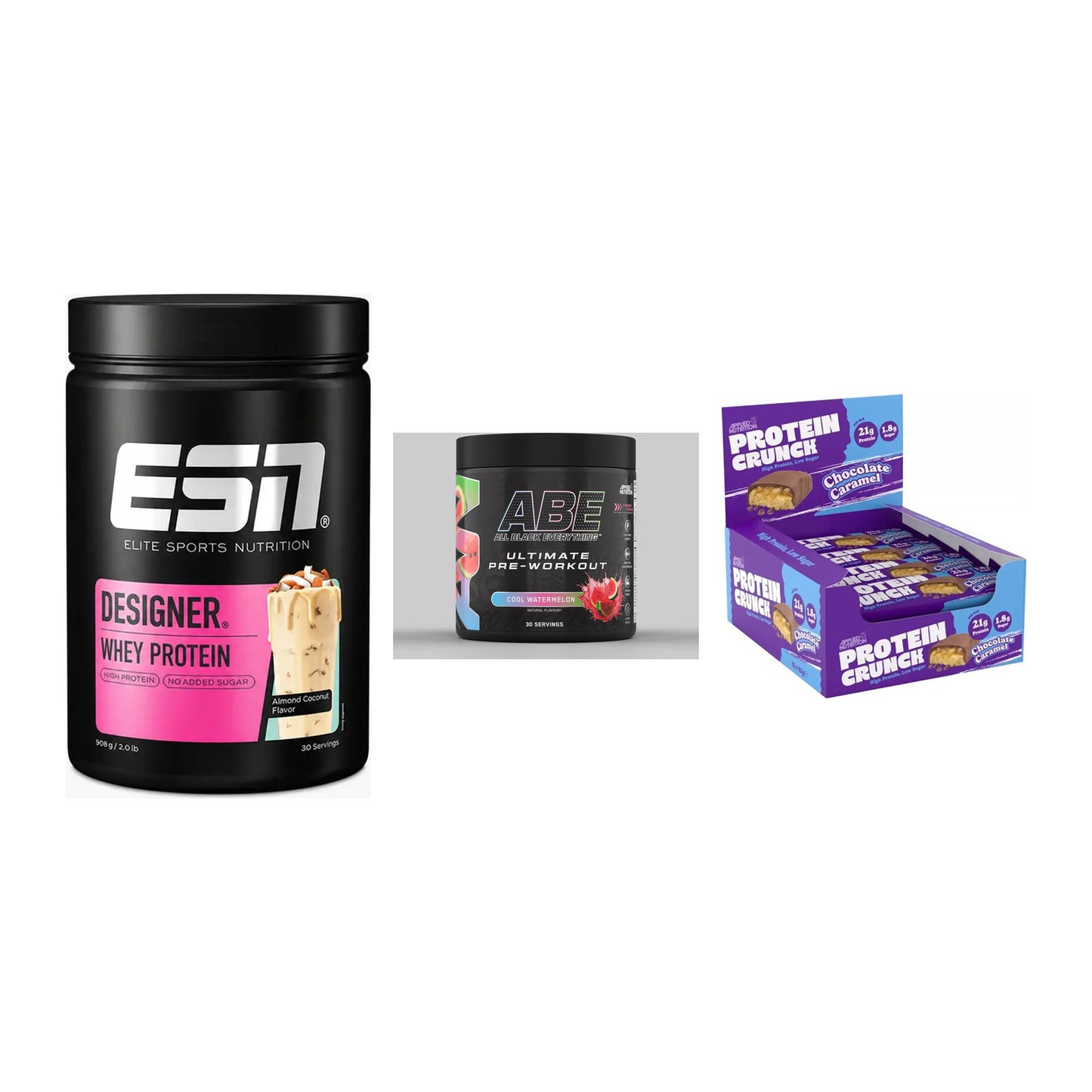 Home-Gym-Starter: ESN Designer + Applied Nutriti + 5× Applied Protein – alle enthaltenen Artikel