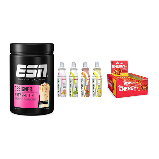 Home-Gym-Starter: ESN Designer + Nutrend Activit + 5× Olimp Energy – alle enthaltenen Artikel