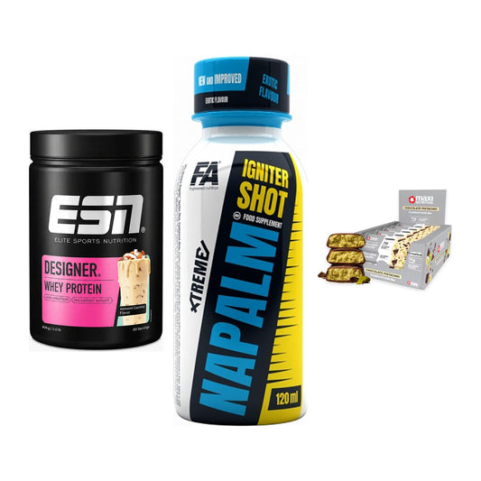 Home-Gym-Starter: ESN Designer + FA Nutrition + 5× MaxiNutrition – alle enthaltenen Artikel