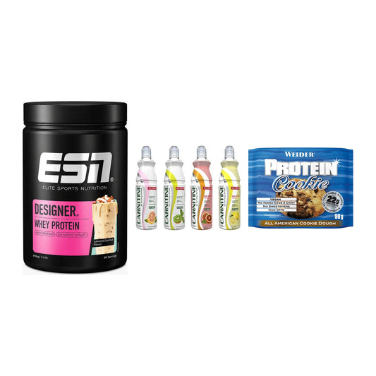 Home-Gym-Starter: ESN Designer + Nutrend Activit + 5× Weider Protein – alle enthaltenen Artikel
