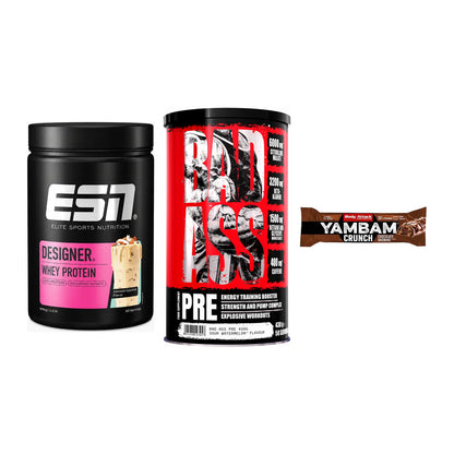 Home-Gym-Starter: ESN Designer + BAD ASS Pre + 5× Body Attack – alle enthaltenen Artikel