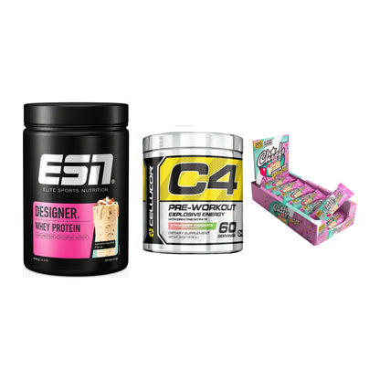 Home-Gym-Starter: ESN Designer + Cellucor C4 + 5× Chiefs Protein – alle enthaltenen Artikel