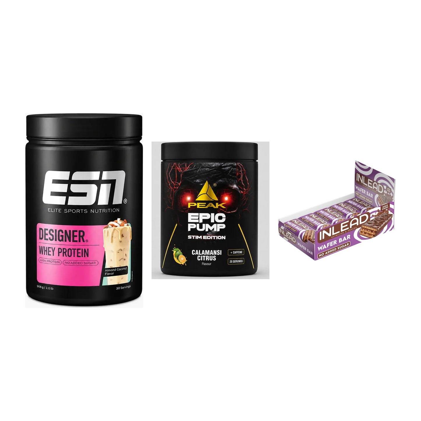 Home-Gym-Starter: ESN Designer + Peak Epic Pump + 5× INLEAD Wafer – alle enthaltenen Artikel