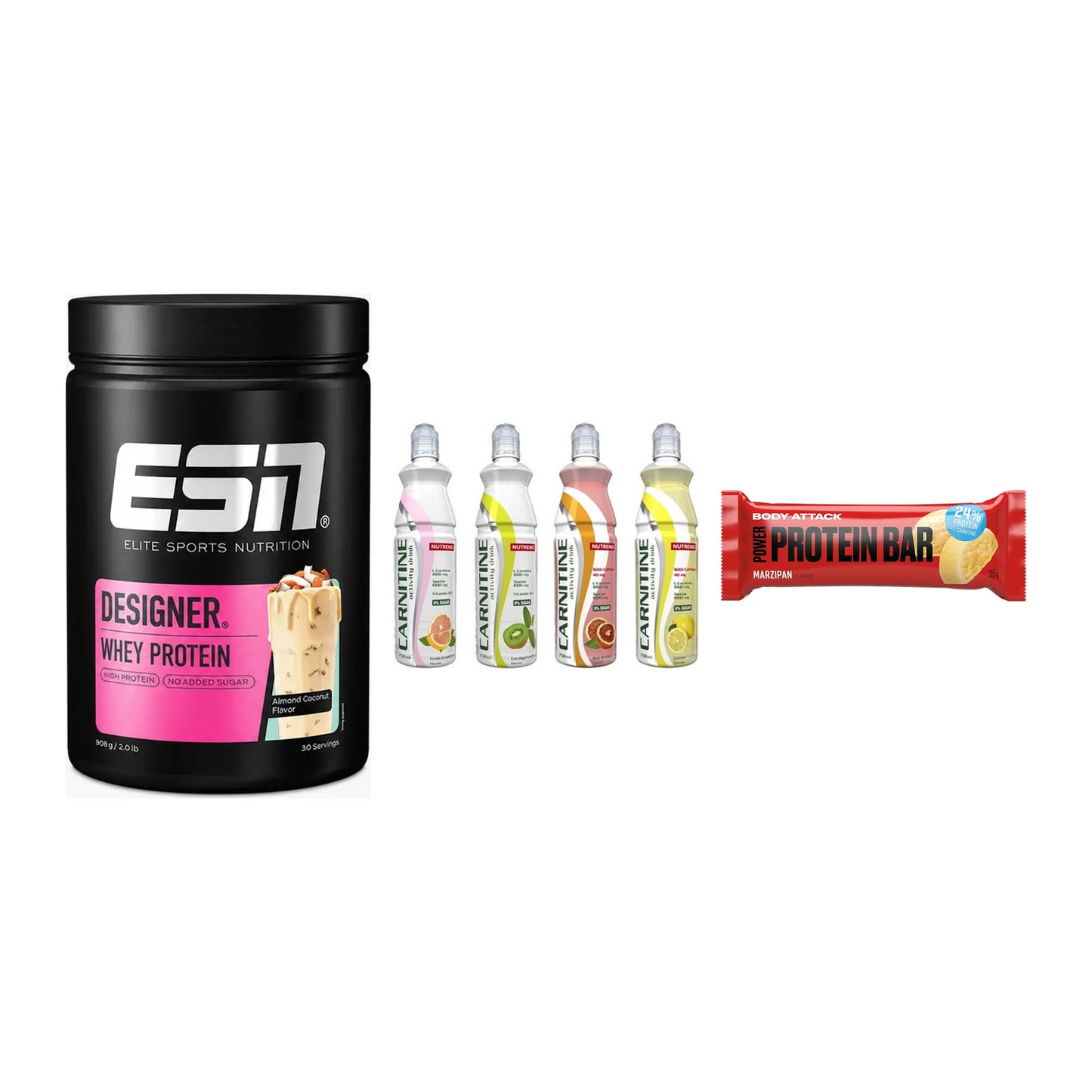 Home-Gym-Starter: ESN Designer + Nutrend Activit + 5× Body Attack – alle enthaltenen Artikel