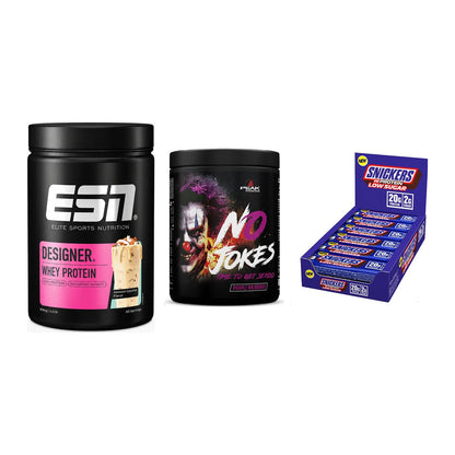 Home-Gym-Starter: ESN Designer + Peak No Jokes + 5× Snickers LOW – alle enthaltenen Artikel
