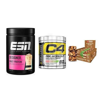 Home-Gym-Starter: ESN Designer + Cellucor C4 + 5× MaxiNutrition – alle enthaltenen Artikel