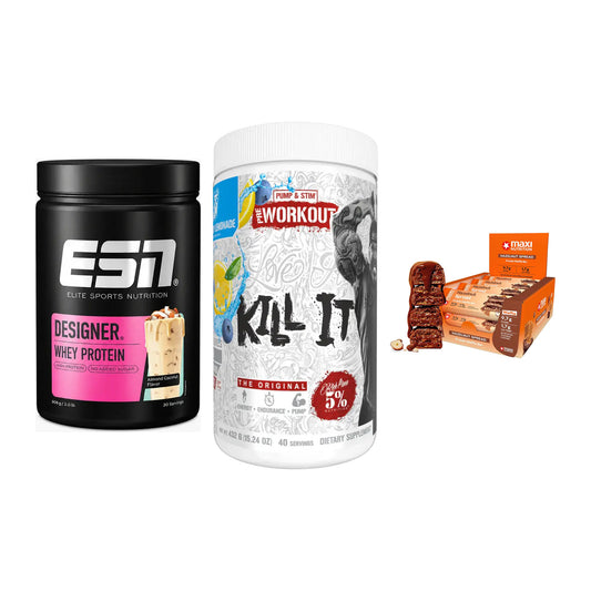 Home-Gym-Starter: ESN Designer + Rich Piana 5% + 5× MaxiNutrition – alle enthaltenen Artikel