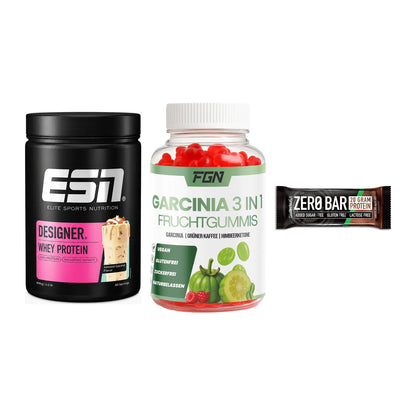 Home-Gym-Starter: ESN Designer + FGN Garcinia 60 + 5× BioTech Zero – alle enthaltenen Artikel