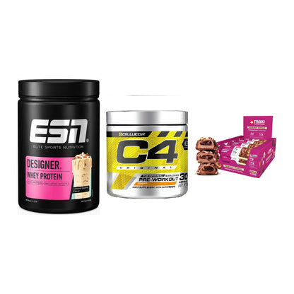 Home-Gym-Starter: ESN Designer + Cellucor C4 + 5× MaxiNutrition – alle enthaltenen Artikel