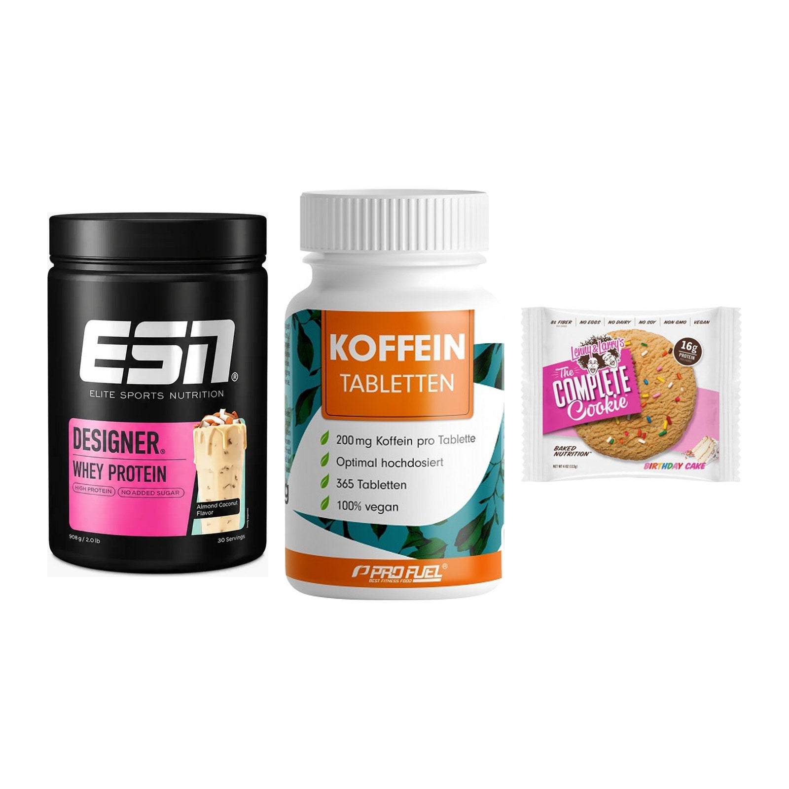 Home-Gym-Starter: ESN Designer + ProFuel Koffein + 5× Lenny & Larry – alle enthaltenen Artikel