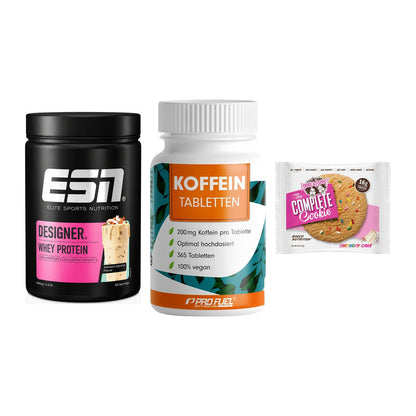 Home-Gym-Starter: ESN Designer + ProFuel Koffein + 5× Lenny & Larry – alle enthaltenen Artikel
