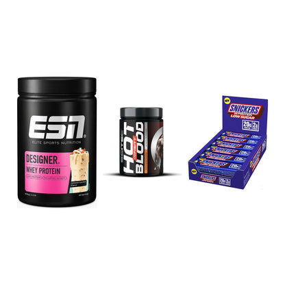 Home-Gym-Starter: ESN Designer + Scitec Hot + 5× Snickers LOW – alle enthaltenen Artikel