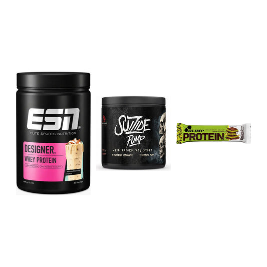 Home-Gym-Starter: ESN Designer + #GYMJUICE + 5× Olimp Protein – alle enthaltenen Artikel