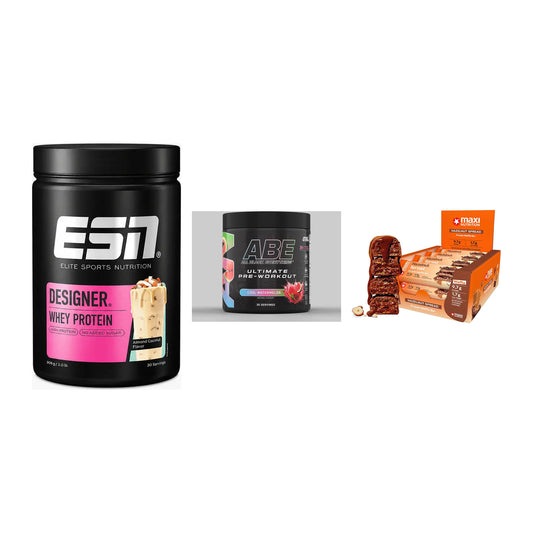 Home-Gym-Starter: ESN Designer + Applied Nutriti + 5× MaxiNutrition – alle enthaltenen Artikel