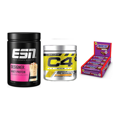 Home-Gym-Starter: ESN Designer + Cellucor C4 + 5× Snickers High – alle enthaltenen Artikel