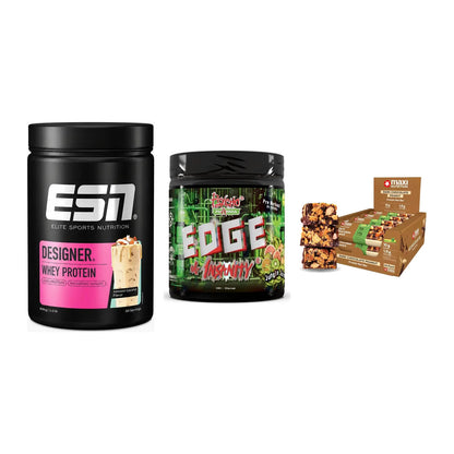 Home-Gym-Starter: ESN Designer + Psycho Pharma + 5× MaxiNutrition – alle enthaltenen Artikel