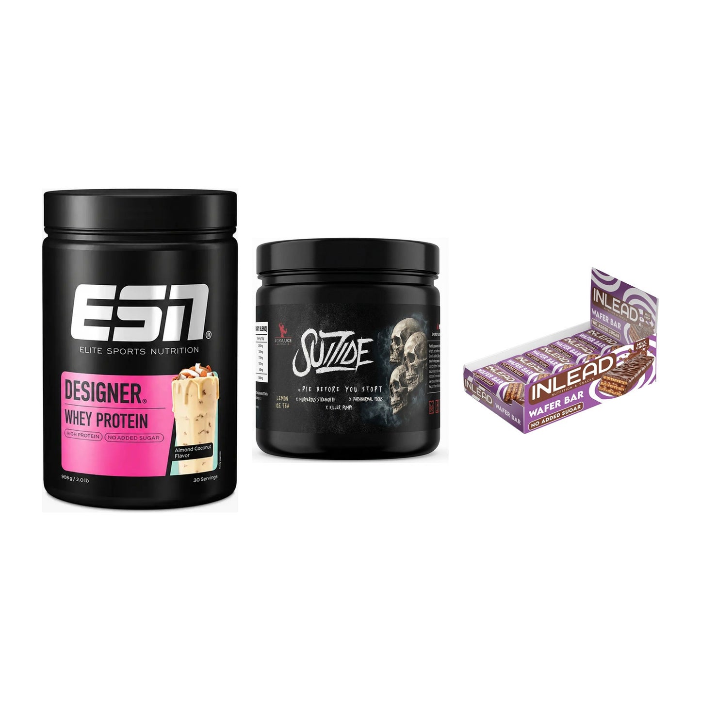 Home-Gym-Starter: ESN Designer + #GYMJUICE + 5× INLEAD Wafer – alle enthaltenen Artikel