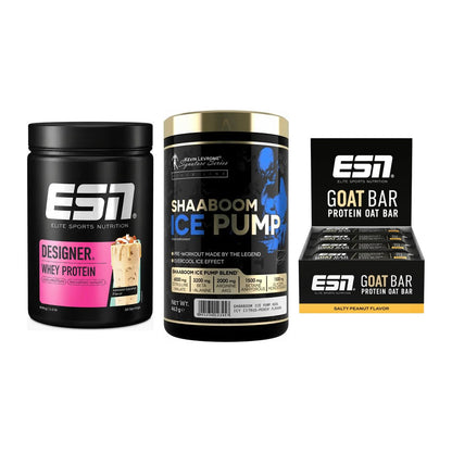Home-Gym-Starter: ESN Designer + Kevin Levrone + 5× ESN Goat Bar – alle enthaltenen Artikel