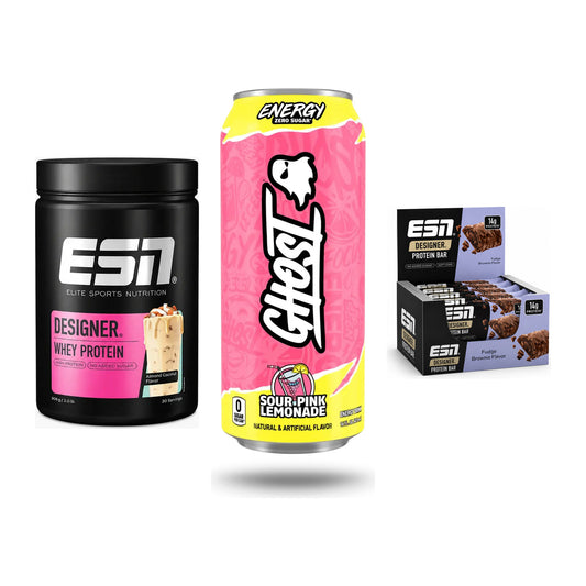 Home-Gym-Starter: ESN Designer Whey + Ghost Energy + 1 weitere – alle enthaltenen Artikel