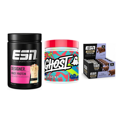 Home-Gym-Starter: ESN Designer Whey + Ghost Legend V4 30 + 1 weitere – alle enthaltenen Artikel