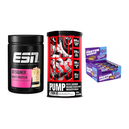 Home-Gym-Starter: ESN Designer + BAD ASS Pump + 5× Applied Protein – alle enthaltenen Artikel