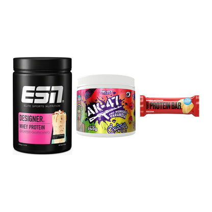 Home-Gym-Starter: ESN Designer + AK47 Labs + 5× Body Attack – alle enthaltenen Artikel