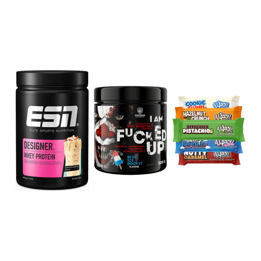 Home-Gym-Starter: ESN Designer + Swedish Supplem + 5× Wispy Protein – alle enthaltenen Artikel