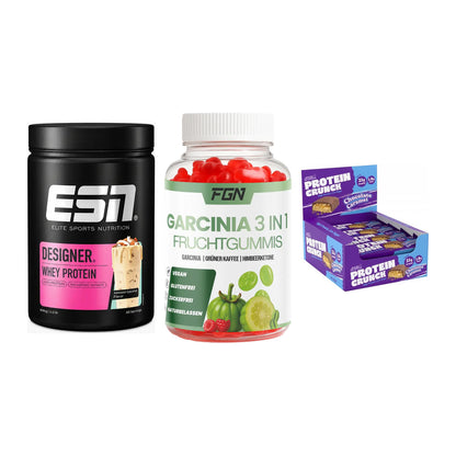 Home-Gym-Starter: ESN Designer + FGN Garcinia 60 + 5× Applied Protein – alle enthaltenen Artikel