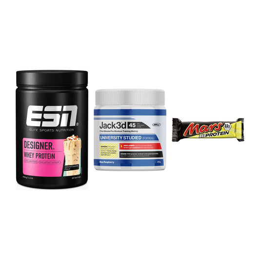 Home-Gym-Starter: ESN Designer + USP Labs Jack3d + 5× Mars High – alle enthaltenen Artikel