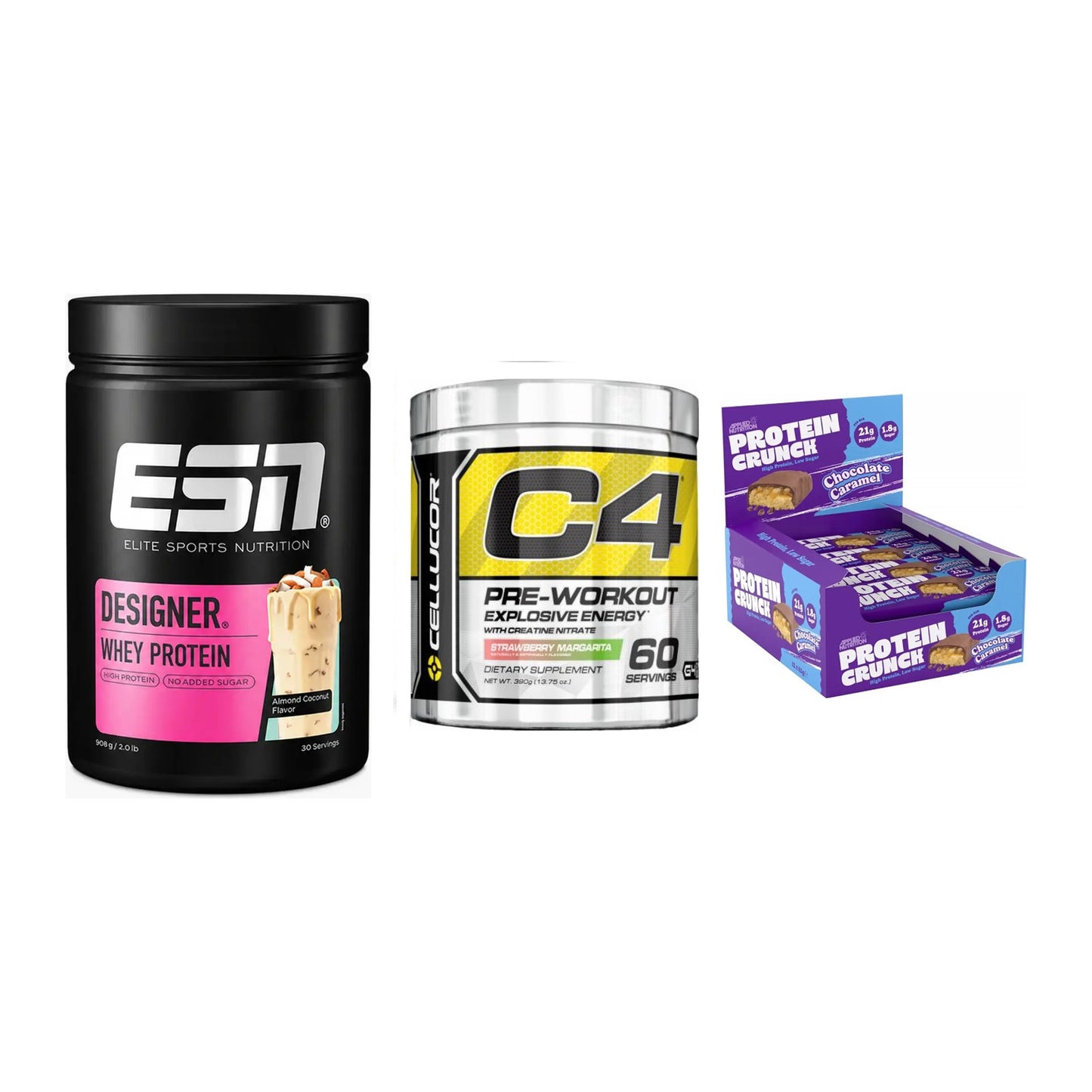 Home-Gym-Starter: ESN Designer + Cellucor C4 + 5× Applied Protein – alle enthaltenen Artikel