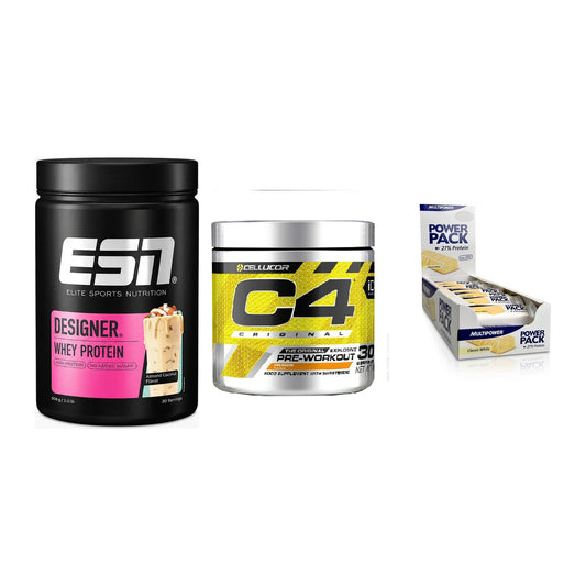 Home-Gym-Starter: ESN Designer + Cellucor C4 + 5× Multipower – alle enthaltenen Artikel