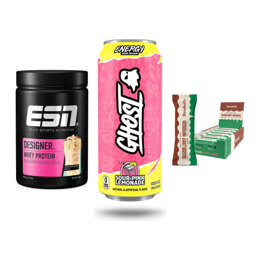 Home-Gym-Starter: ESN Designer + Ghost Energy + 5× Barebells – alle enthaltenen Artikel